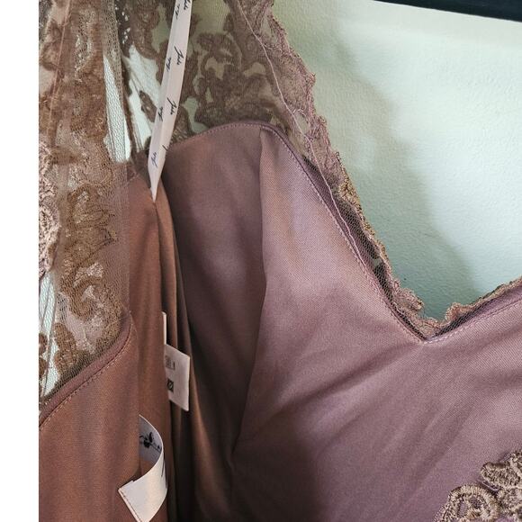 Jade by Jasmine Mocha Gown Special Occasion Bridesmaid Prom Cocktail Dress - Picture 12 of 16